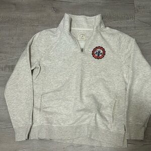 League University Of Virginia 1819 Cream Quarter Zip Pullover. Sz Large